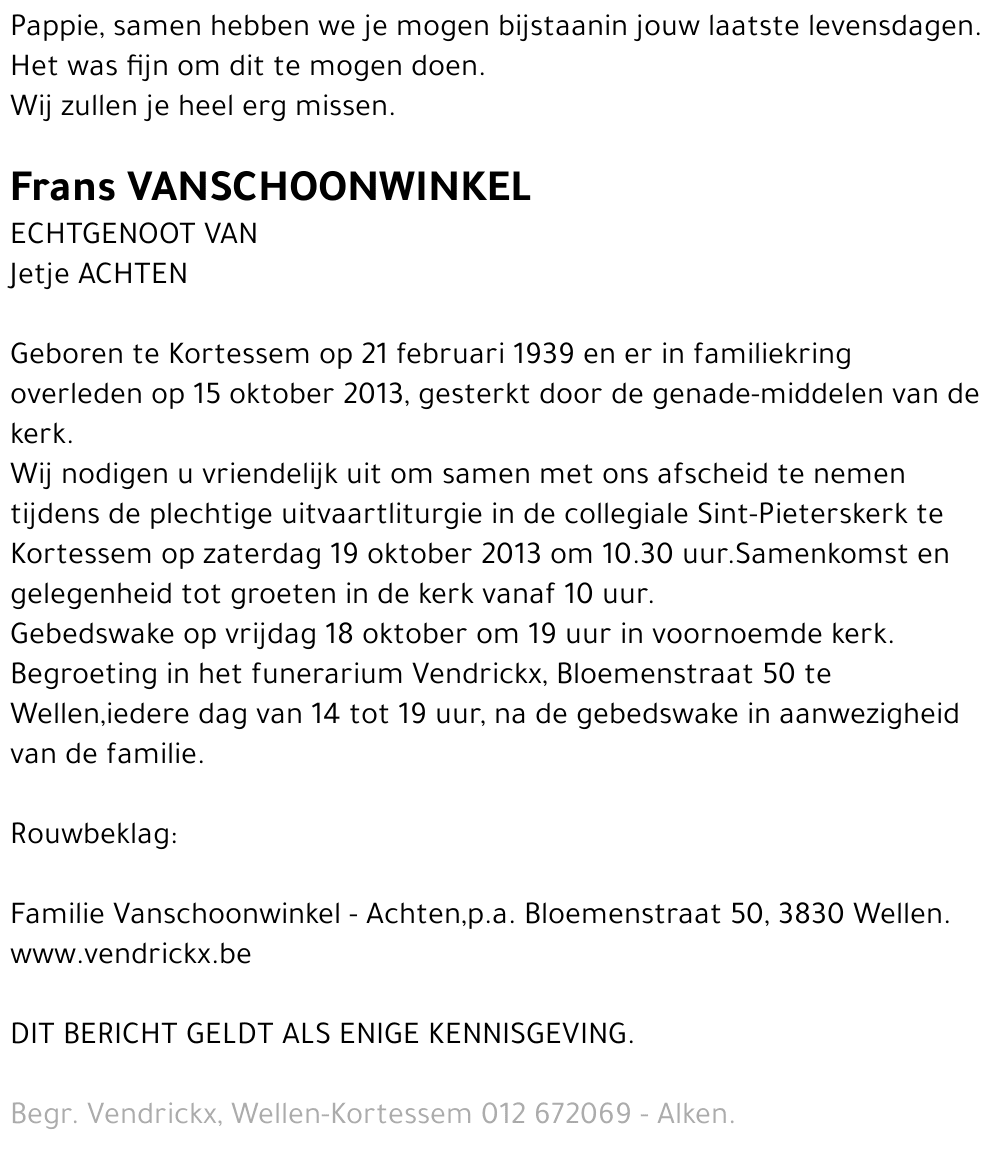 Frans Vanschoonwinkel