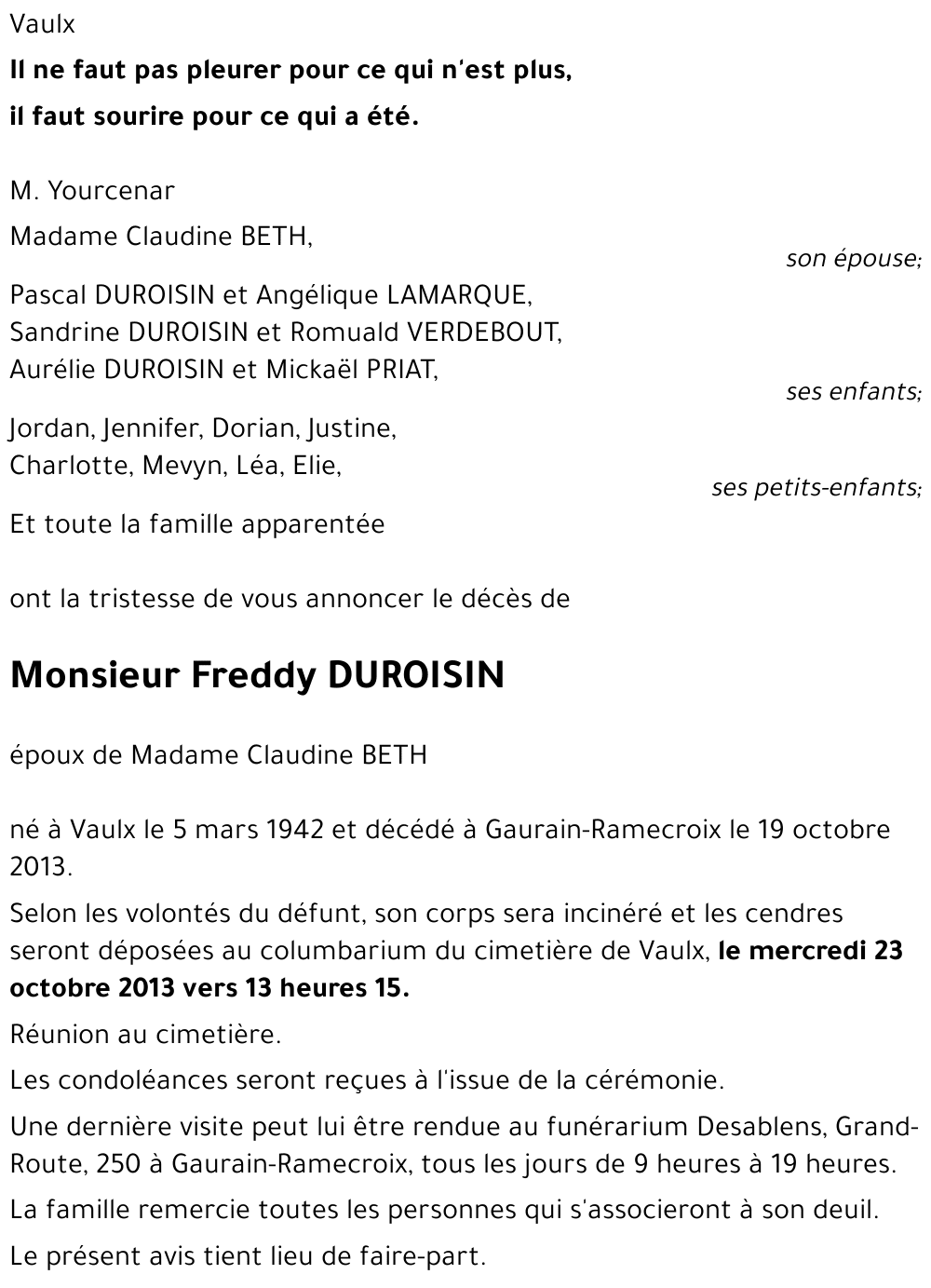 Freddy DUROISIN