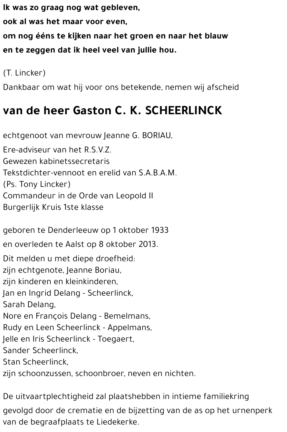 Gaston C.K. Scheerlinck