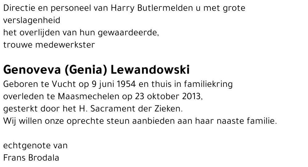 Genoveva (Genia) Lewandowski