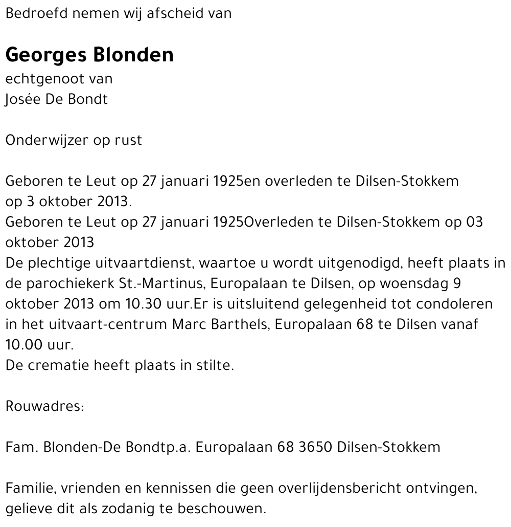 Georges Blonden