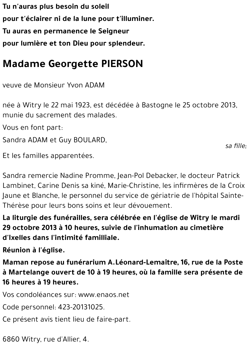 Georgette PIERSON
