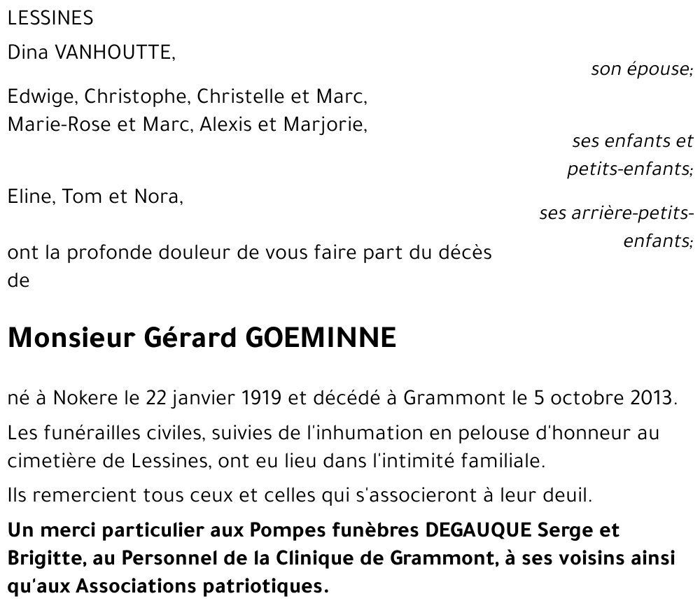 Gérard GOEMINNE
