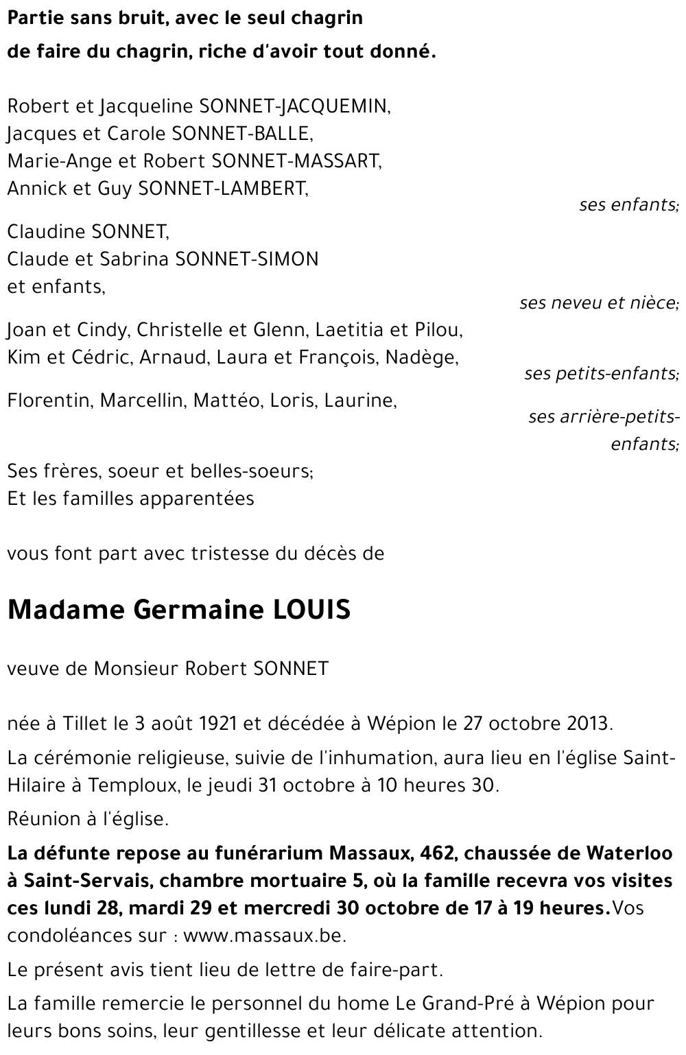 Germaine LOUIS