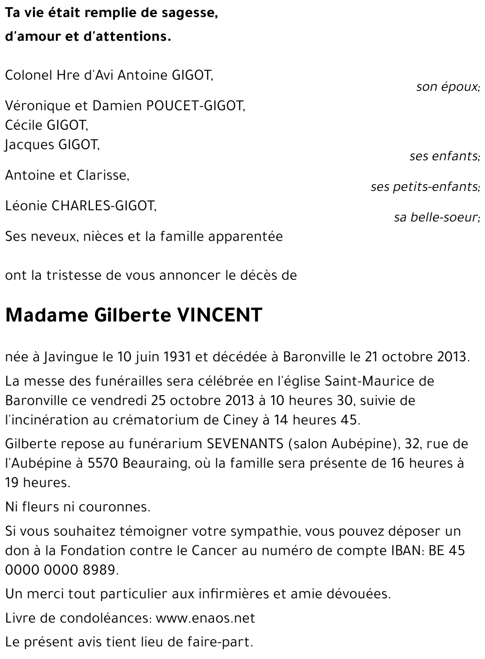 Gilberte VINCENT