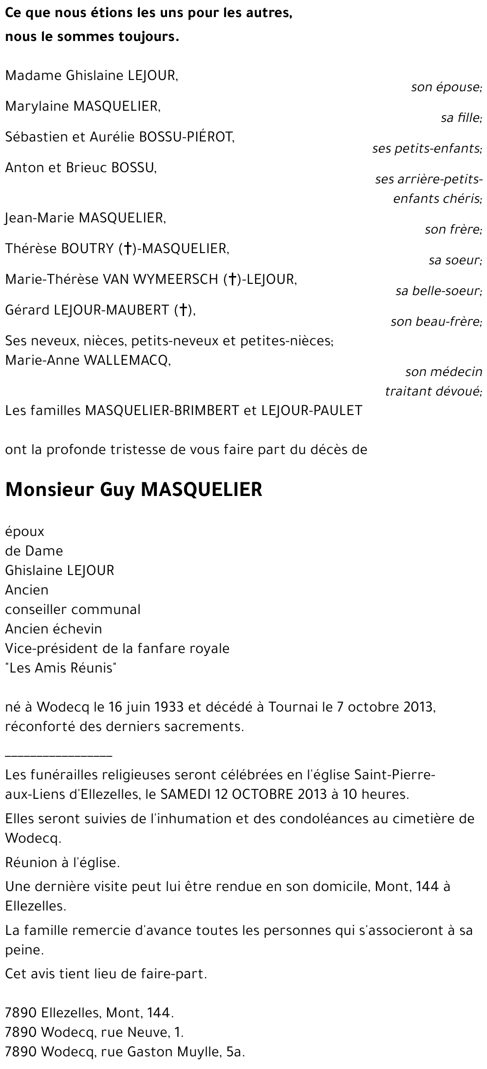 Guy MASQUELIER
