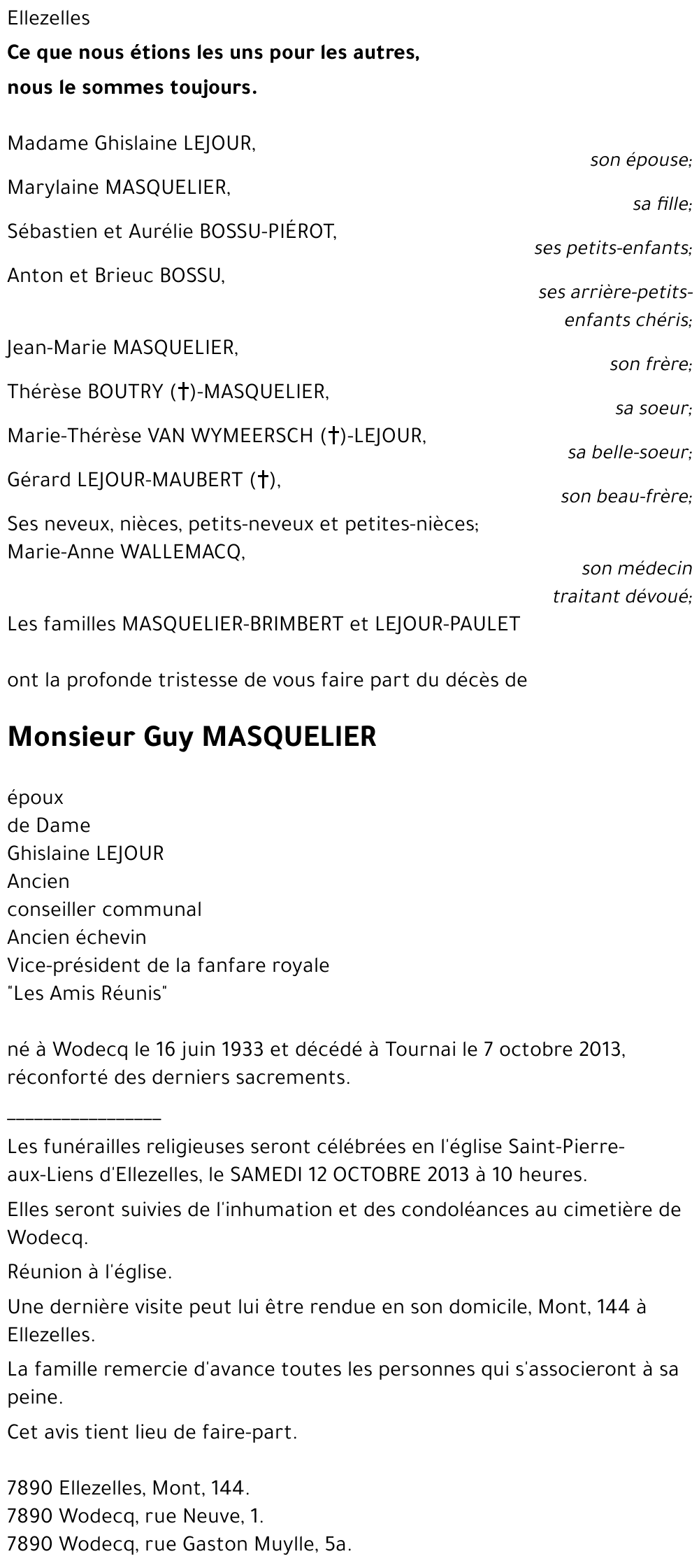 Guy MASQUELIER