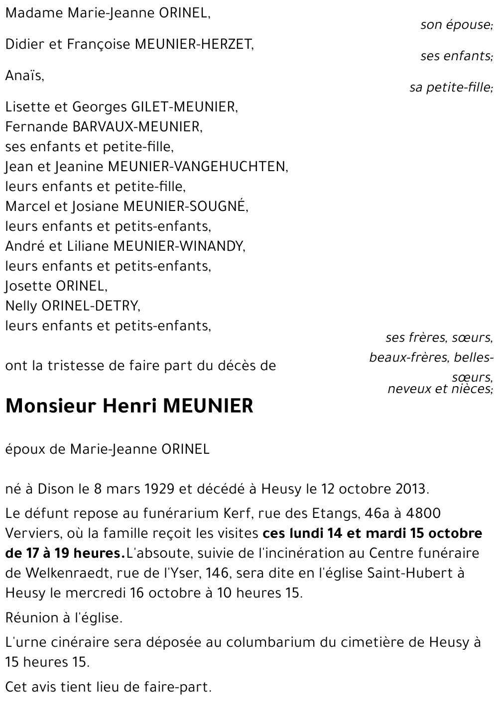 Henri MEUNIER