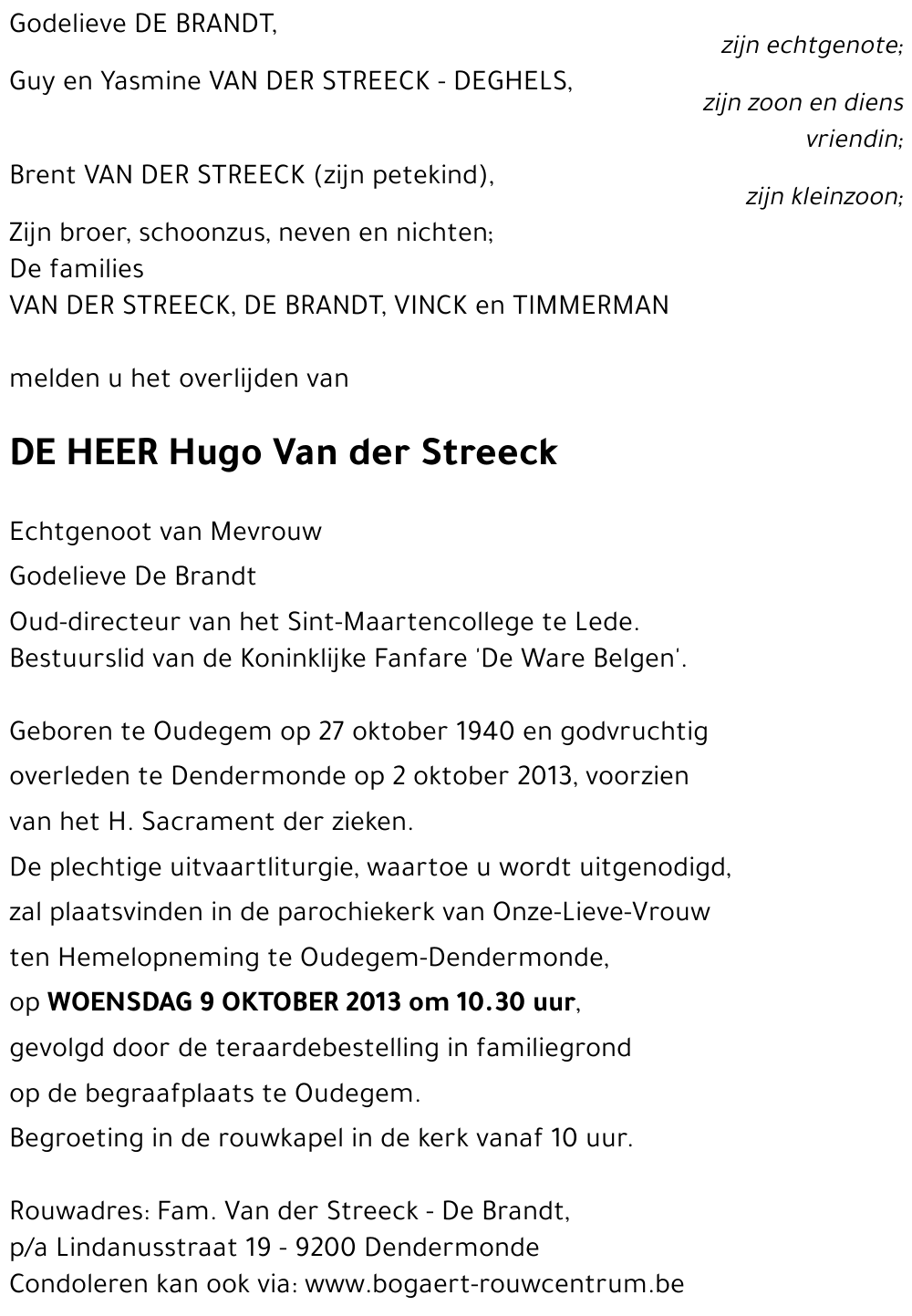 Hugo Van der Streeck