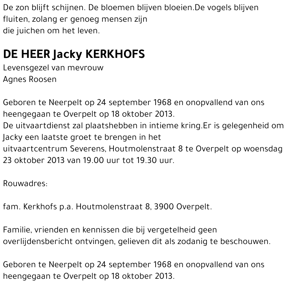 Jacky Kerkhofs