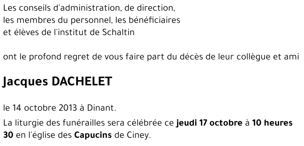 Jacques DACHELET