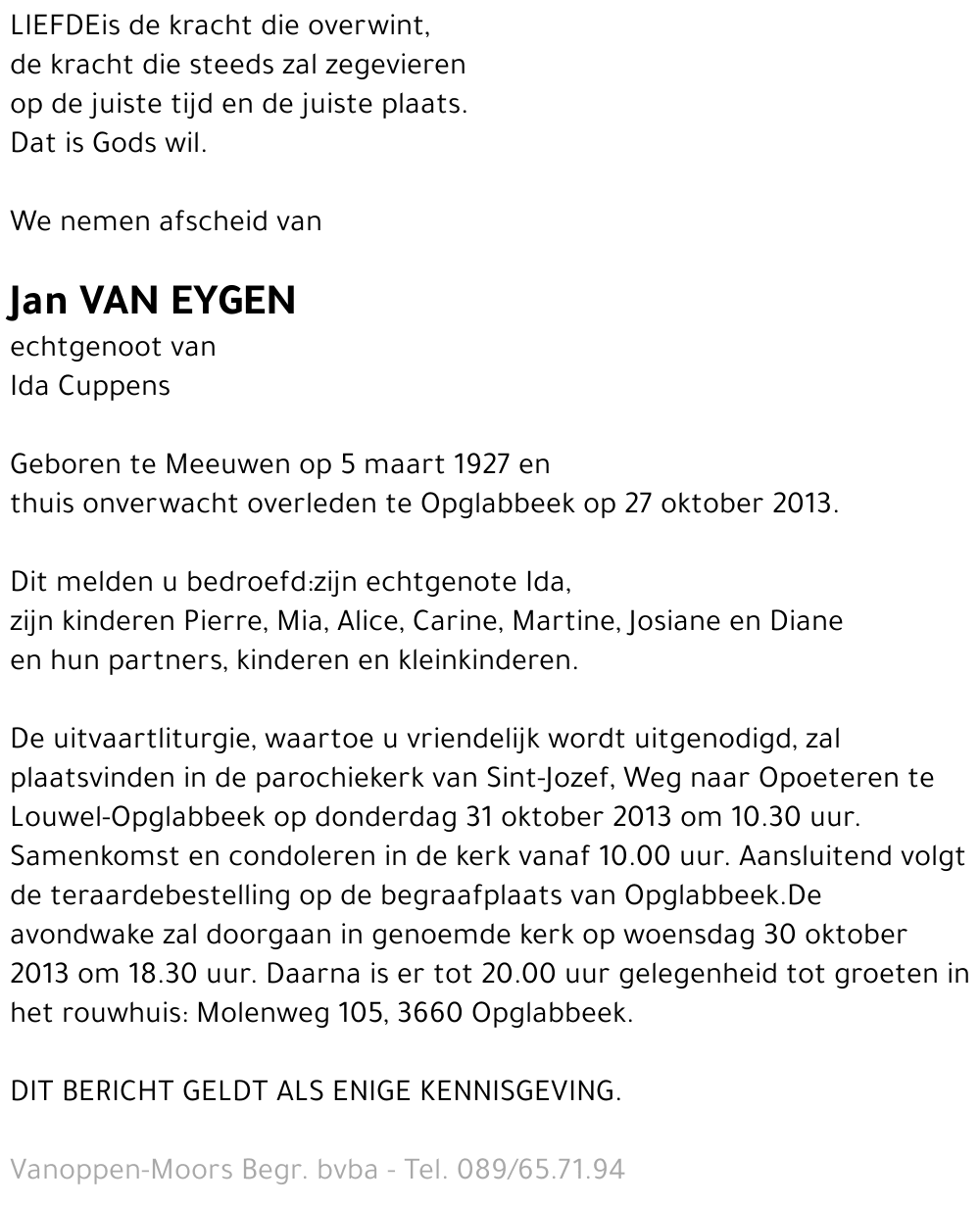 Jan Van Eygen