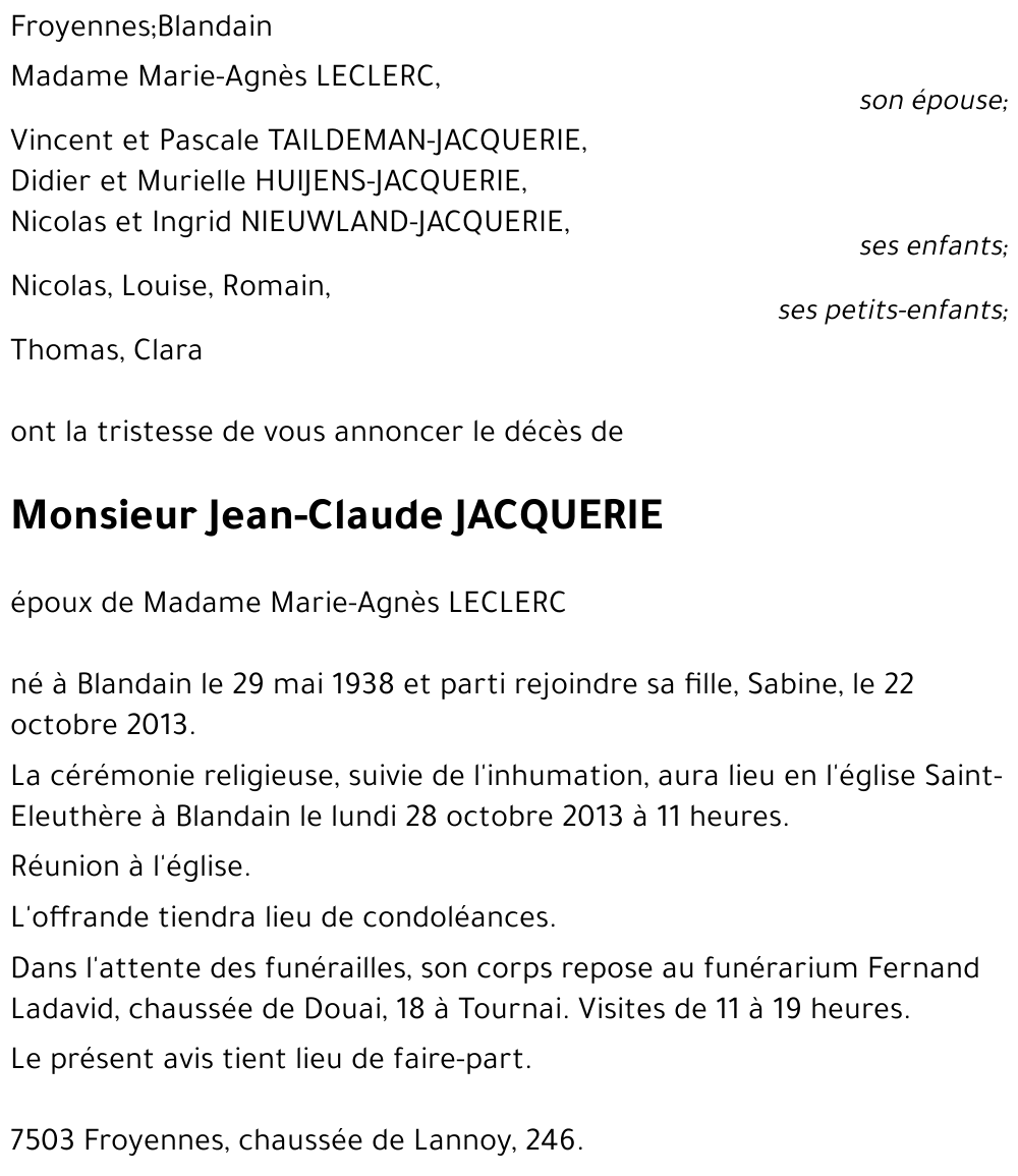 Jean-Claude JACQUERIE