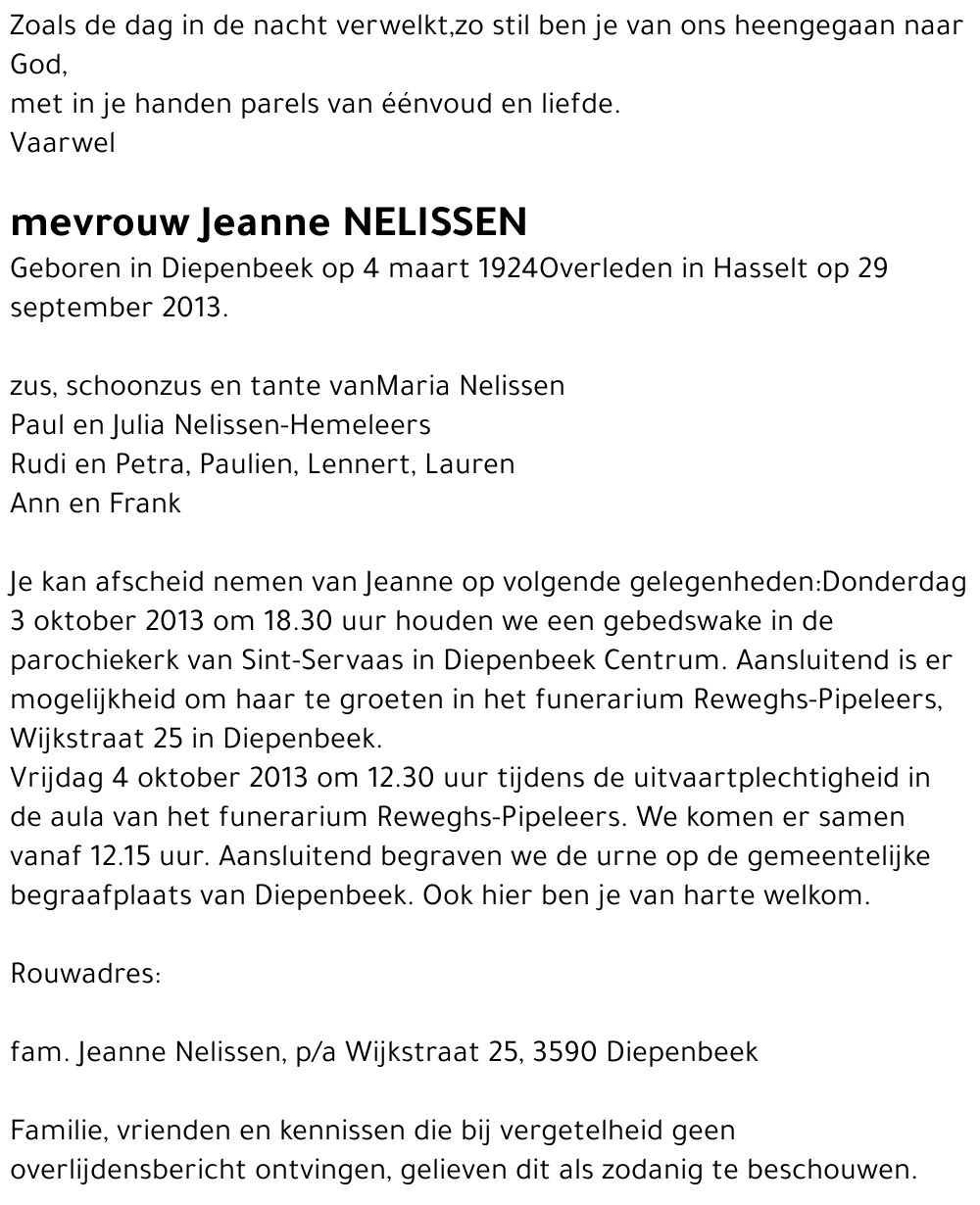 Jeanne Nelissen