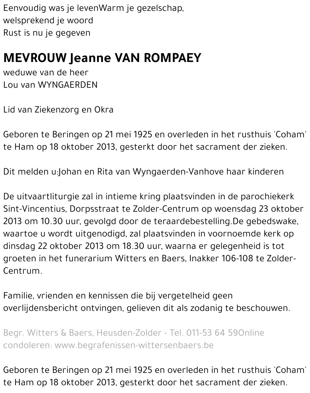 Jeanne Van Rompaey