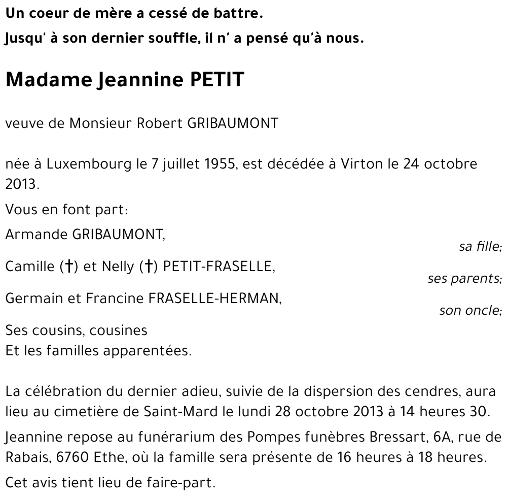 Jeannine PETIT
