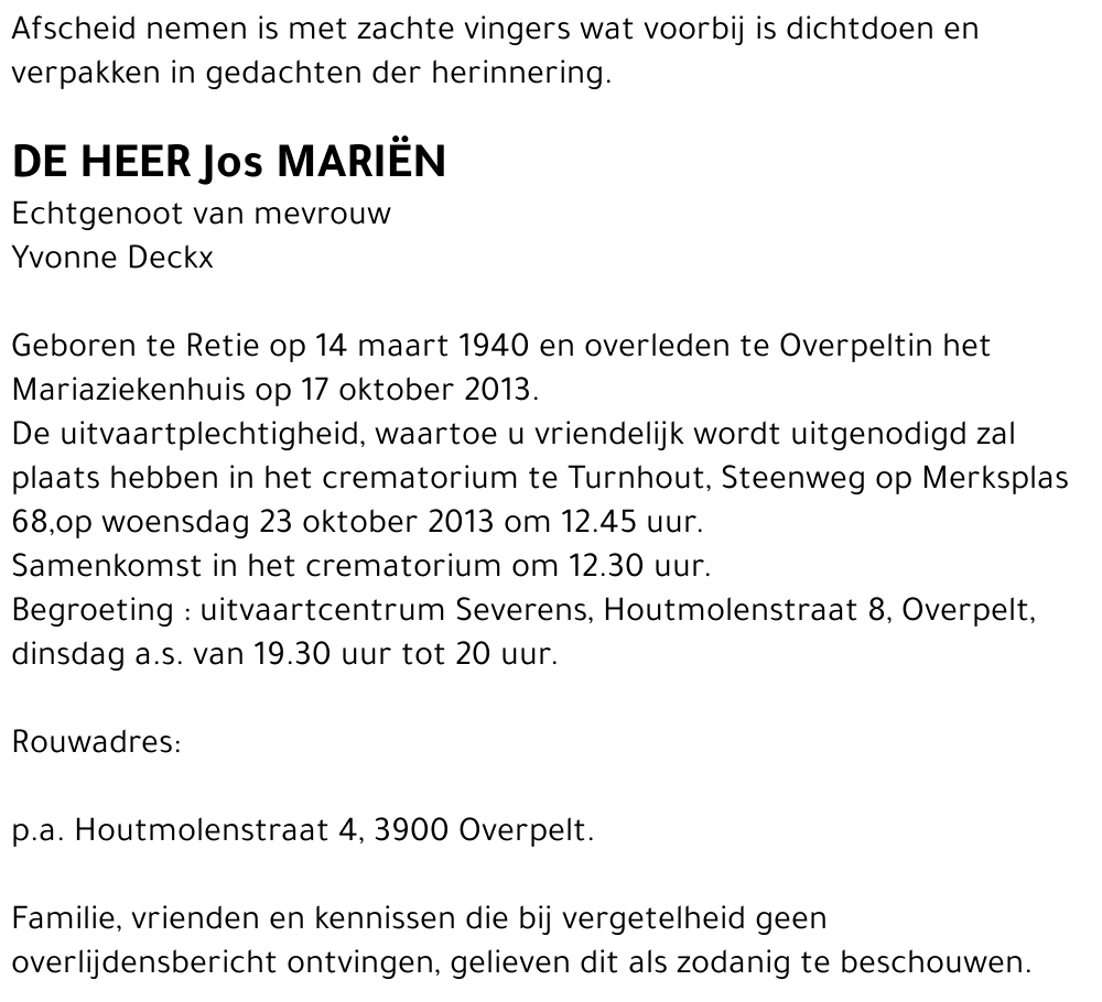 Jos Mariën