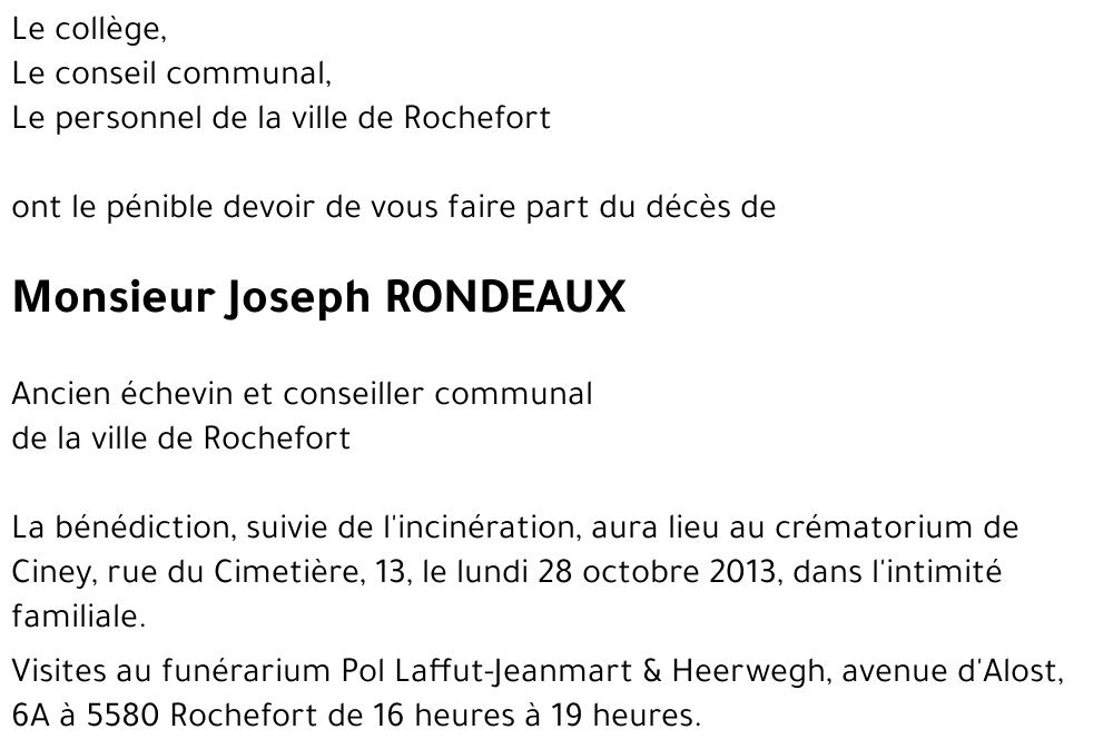 Joseph RONDEAUX