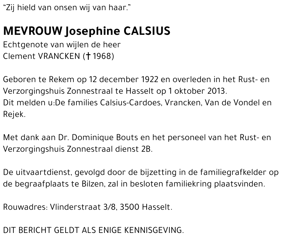 Josephine Calsius