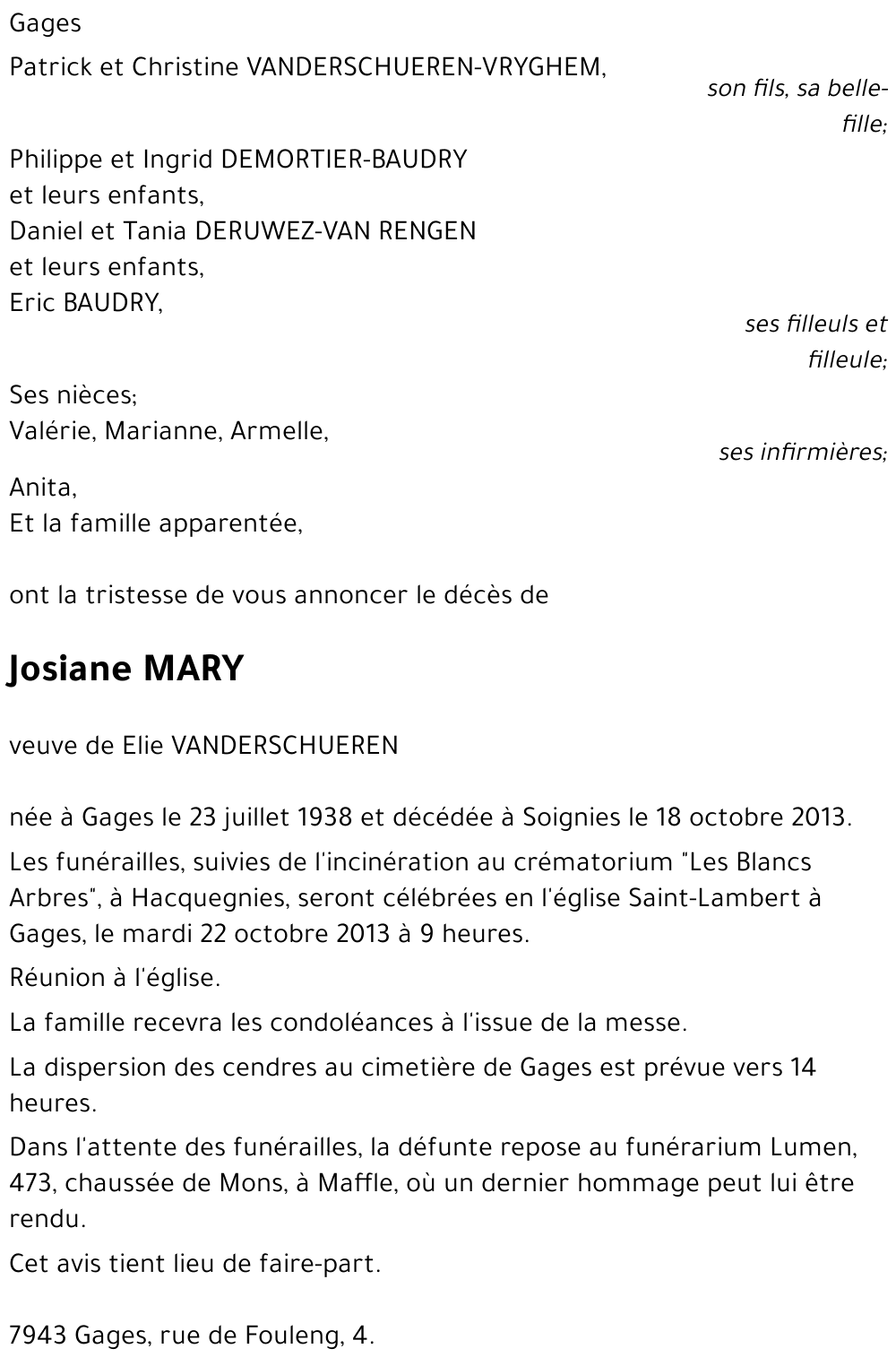 Josiane MARY