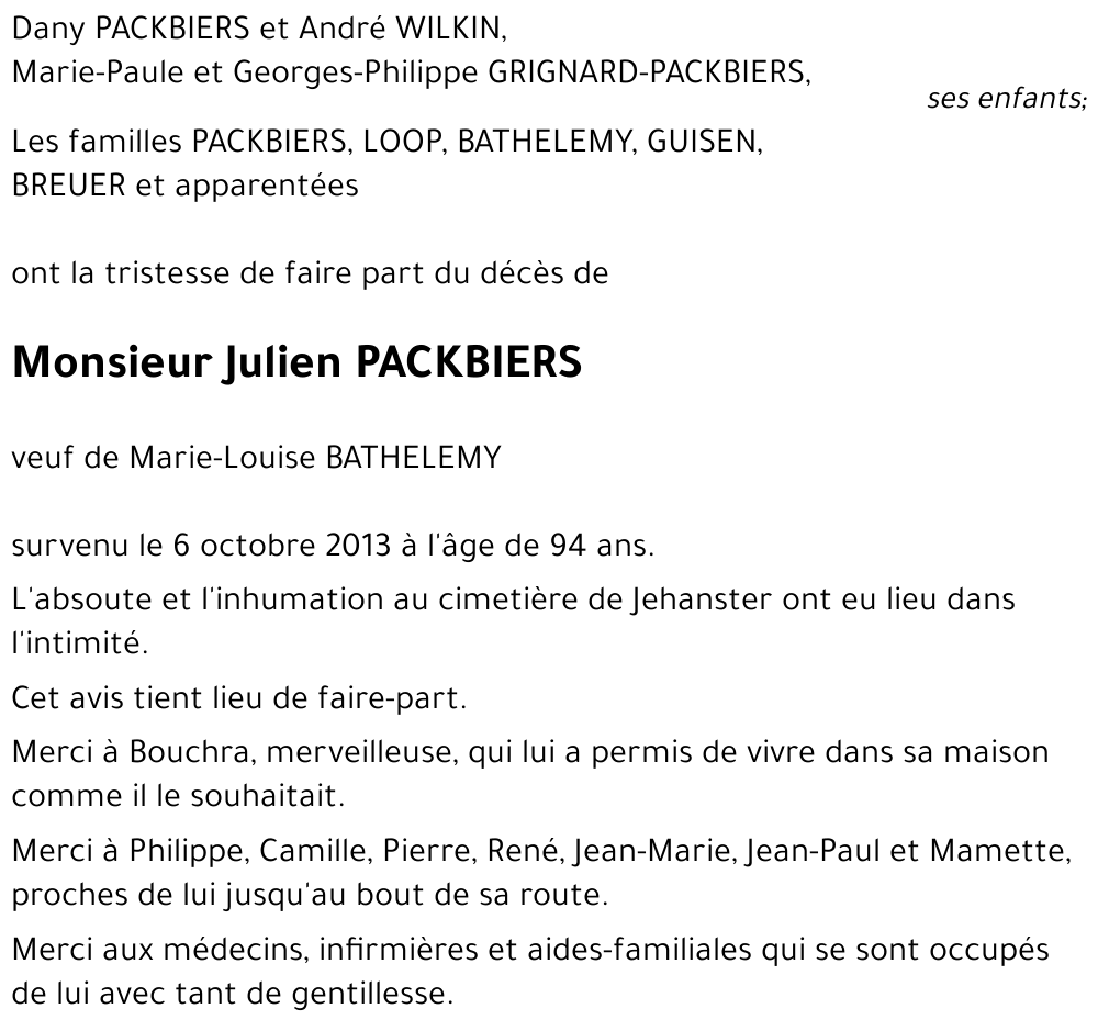 Julien PACKBIERS
