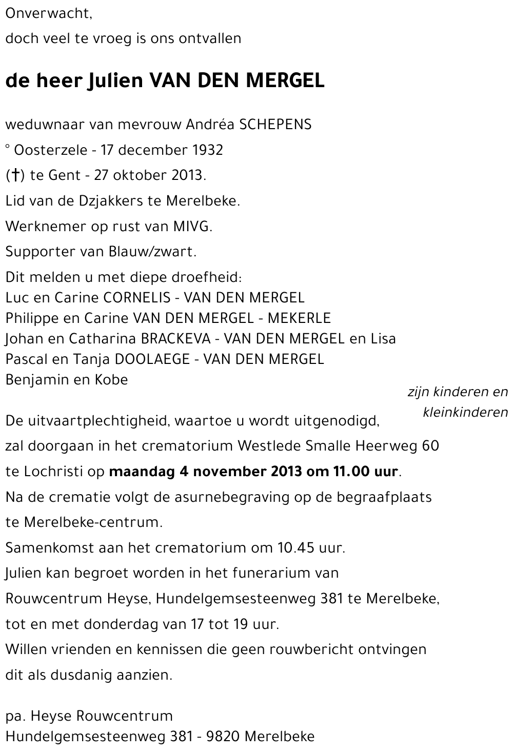 Julien VAN DEN MERGEL