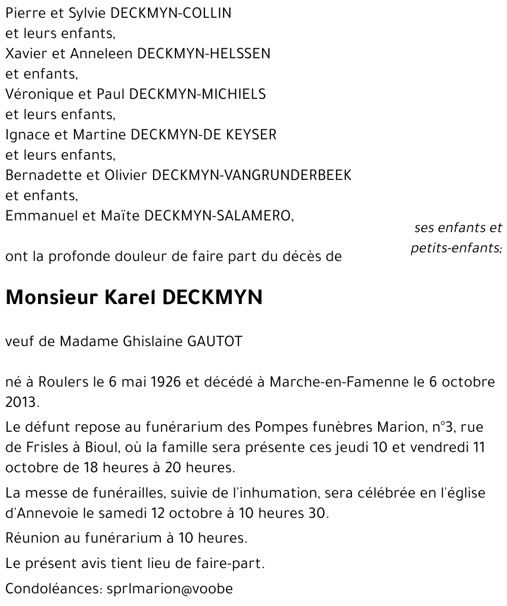 Karel DECKMYN