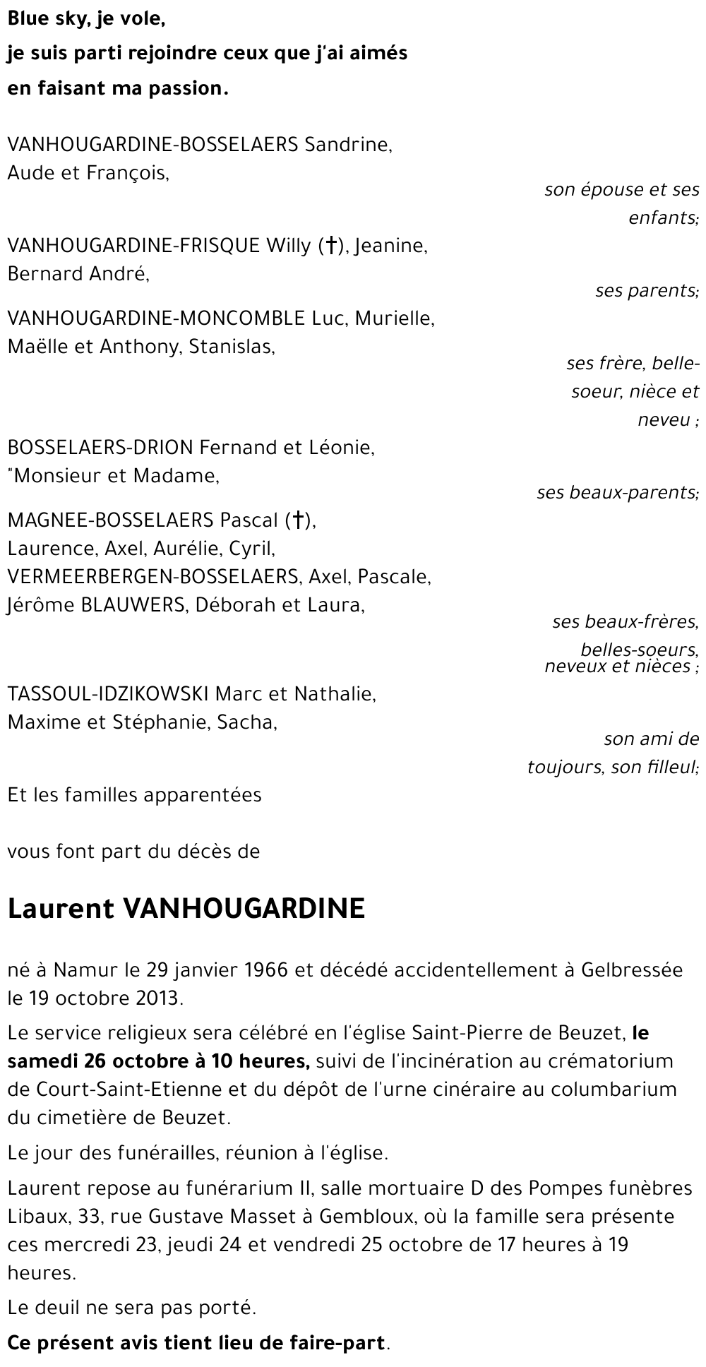 Laurent VANHOUGARDINE