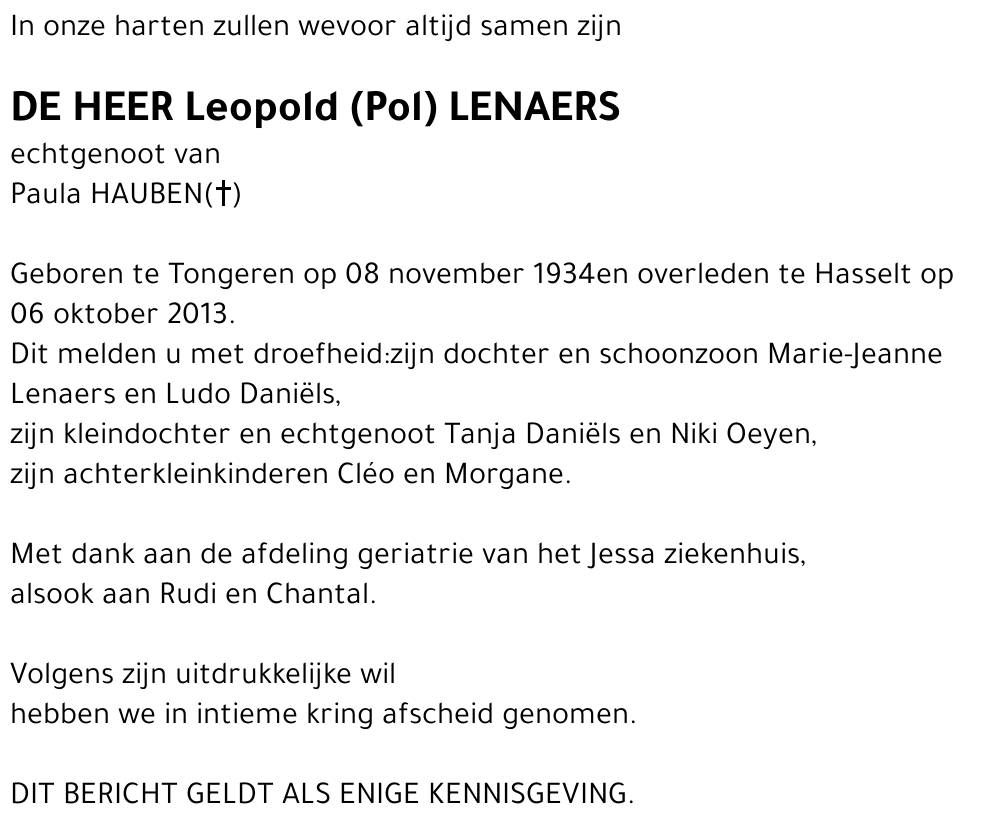 Leopold Lenaers