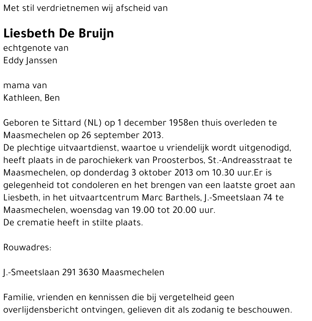 Liesbeth De Bruijn