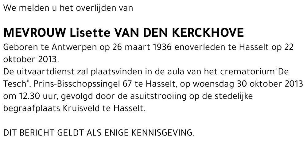 Lisette Van Den Kerckhove