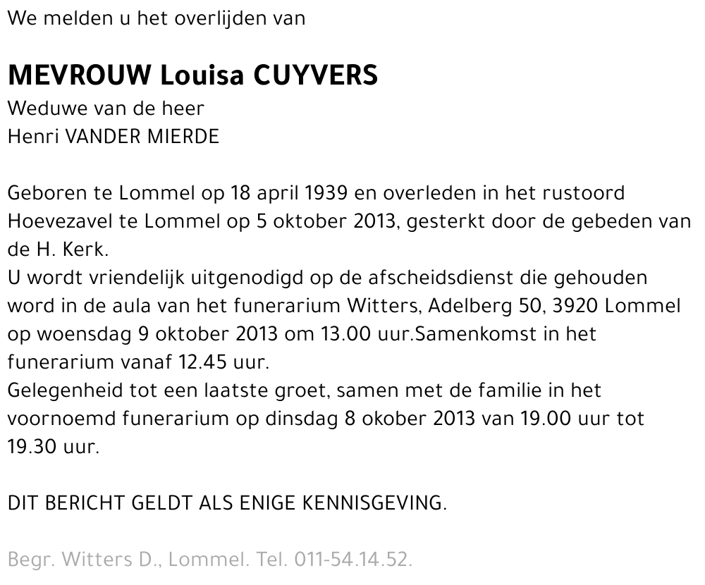 Louisa Cuyvers