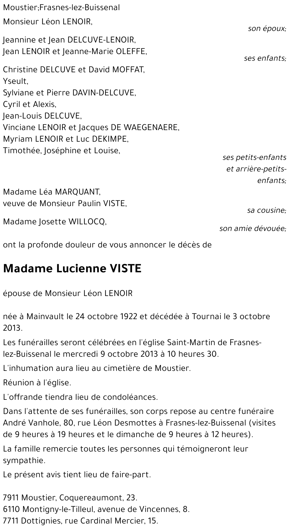 Lucienne VISTE