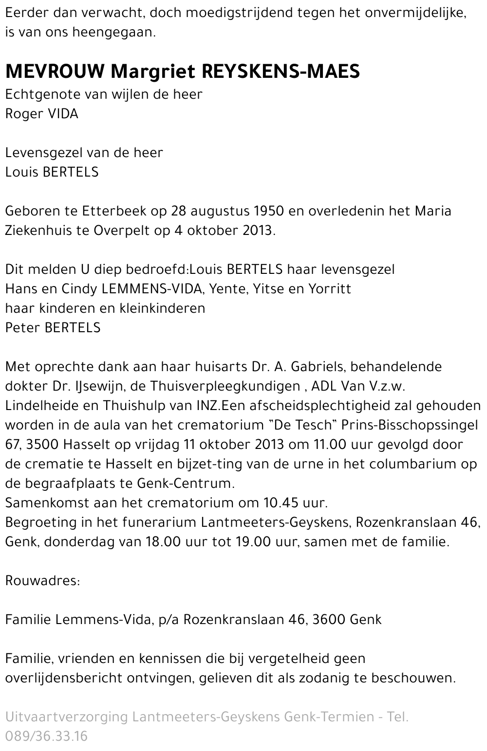 Margriet REYSKENS-MAES