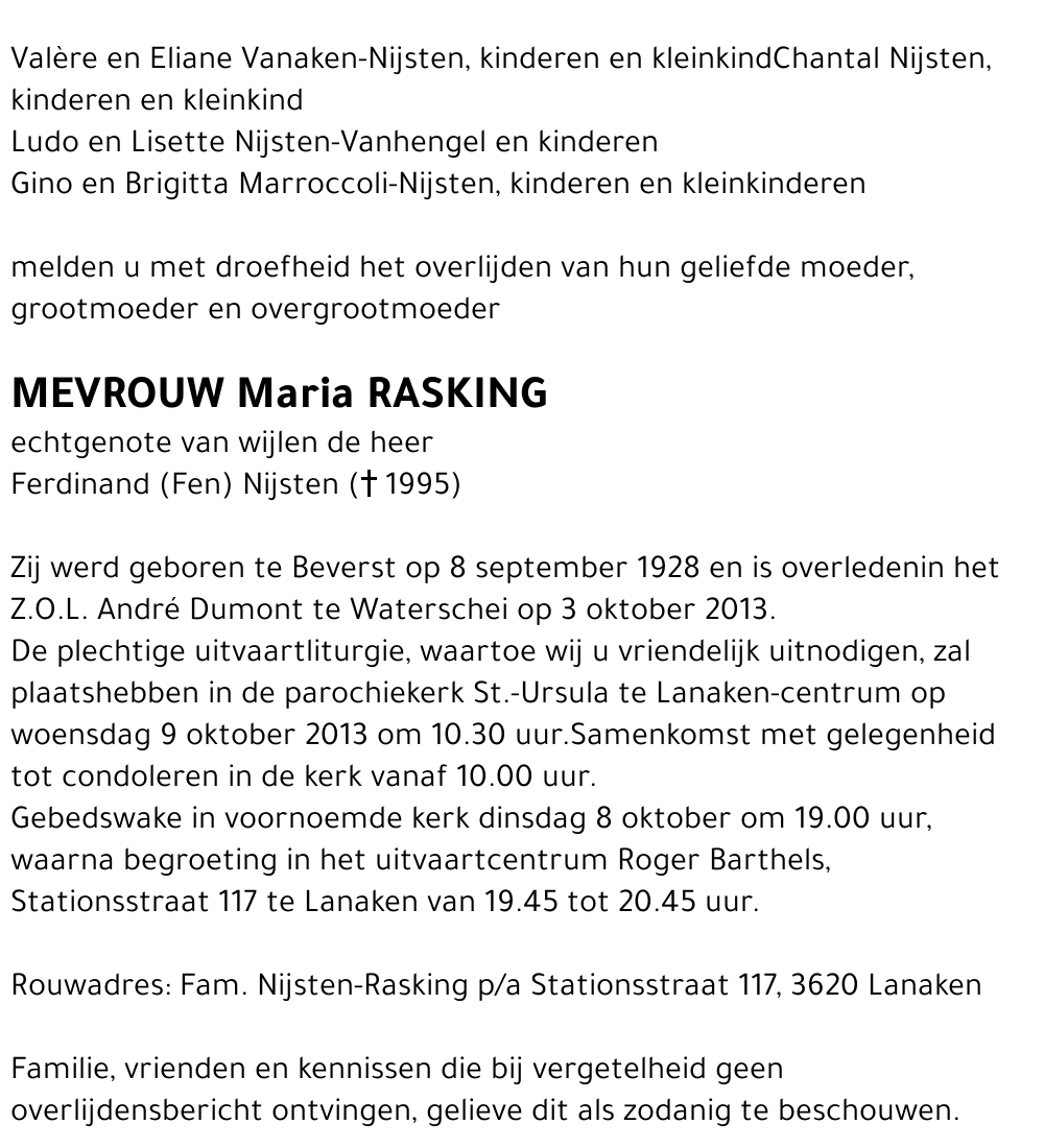 Maria Rasking
