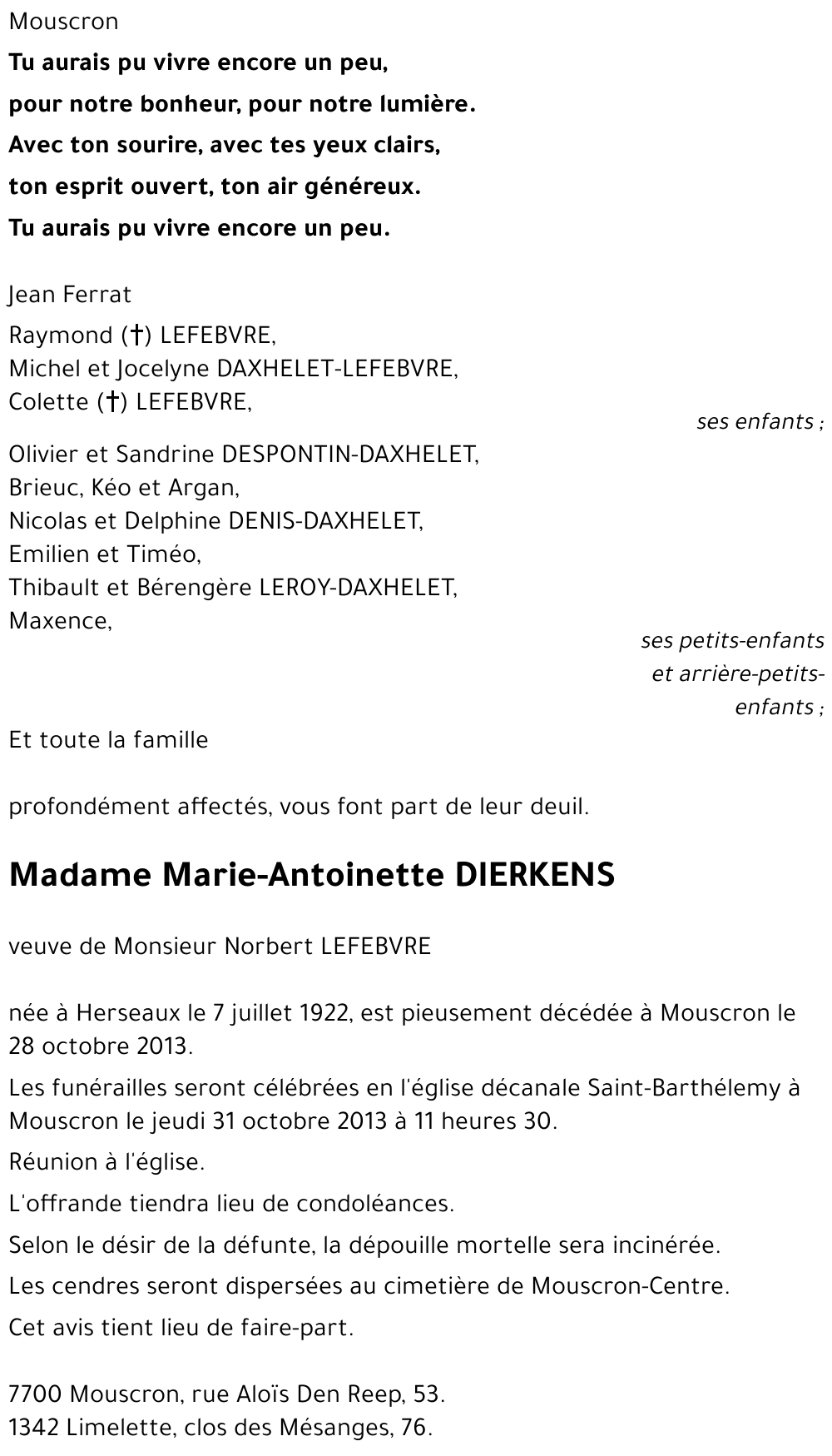 Marie-Antoinette DIERKENS