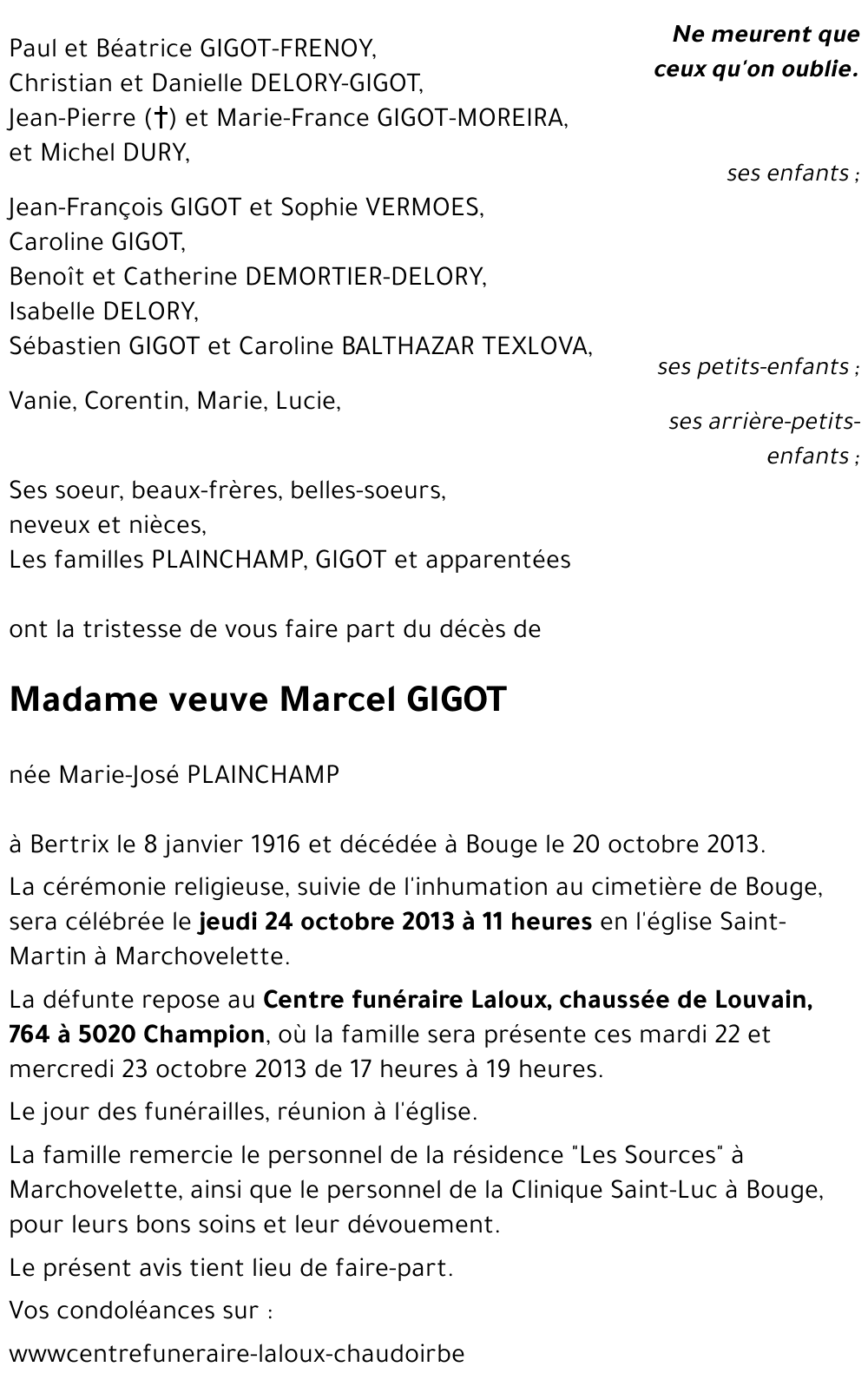 Marie-José PLAINCHAMP