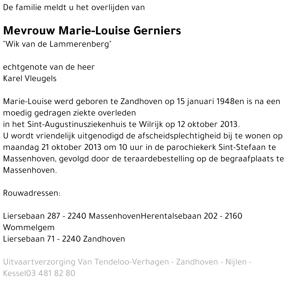 Marie-Louise Gerniers
