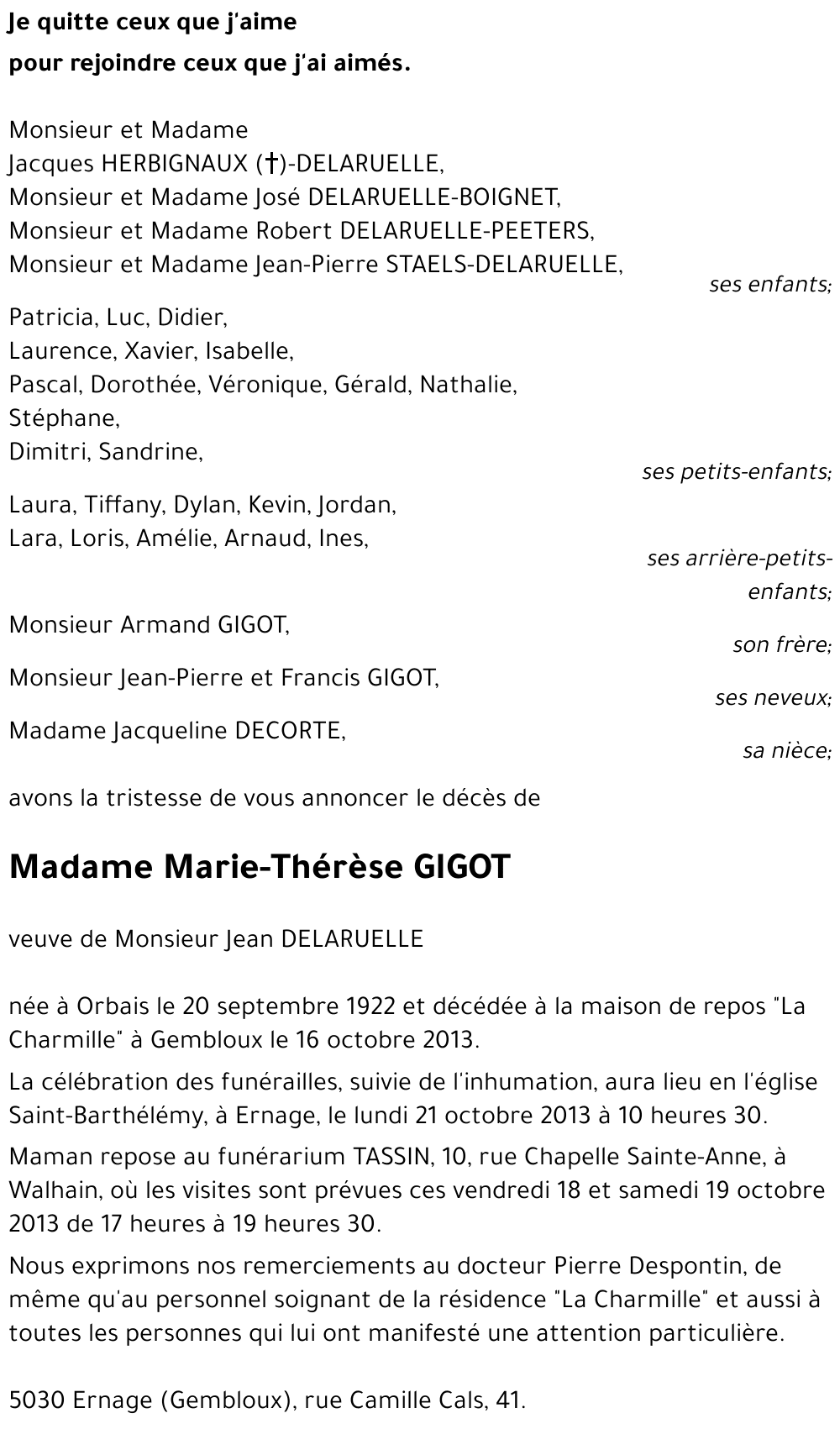 Marie-Thérèse GIGOT