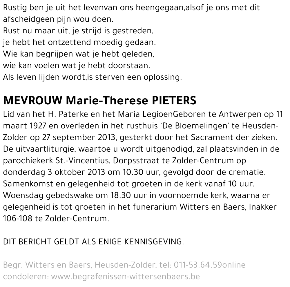 Marie-Therese Pieters