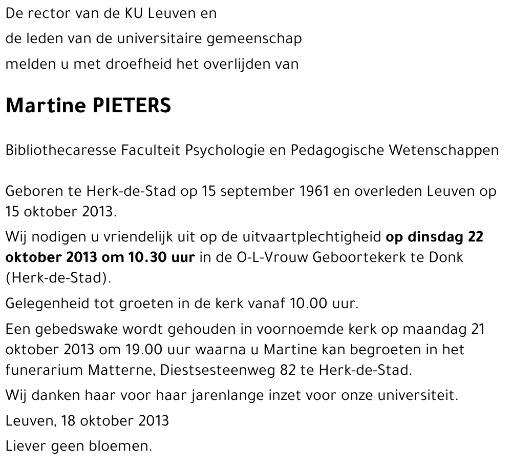 Martine PIETERS