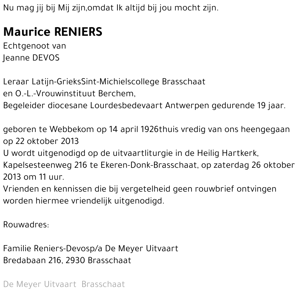 Maurice Reniers