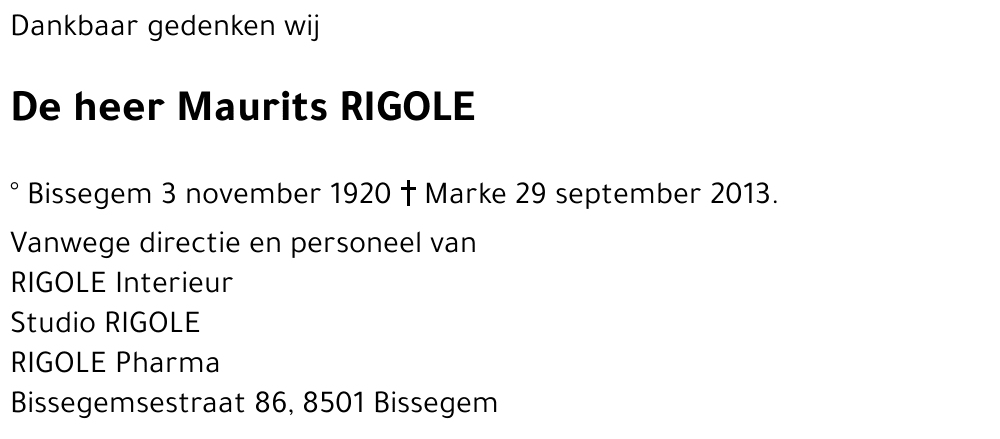 Maurits RIGOLE