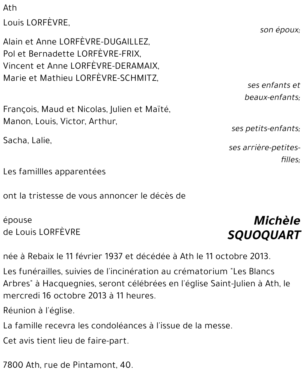 Michèle SQUOQUART