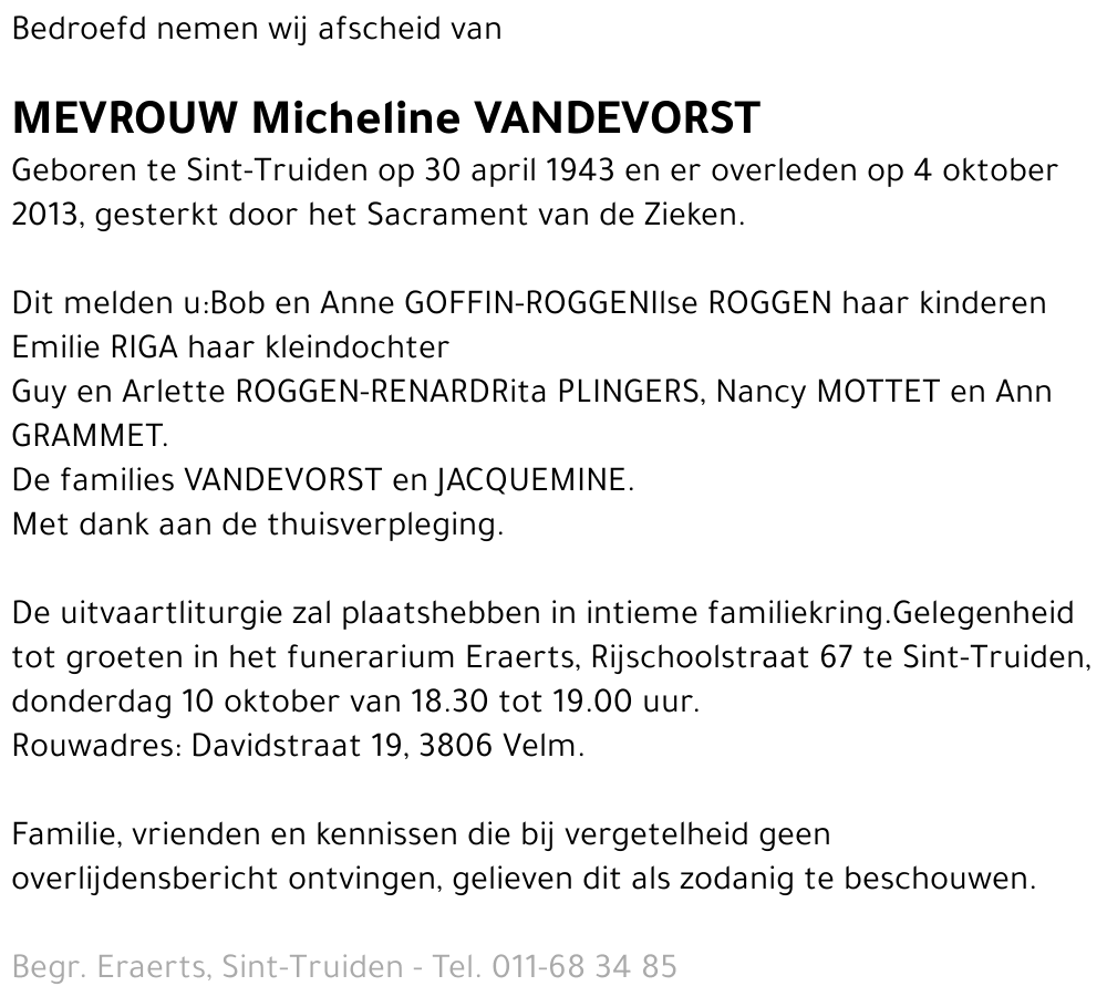 Micheline Vandevorst