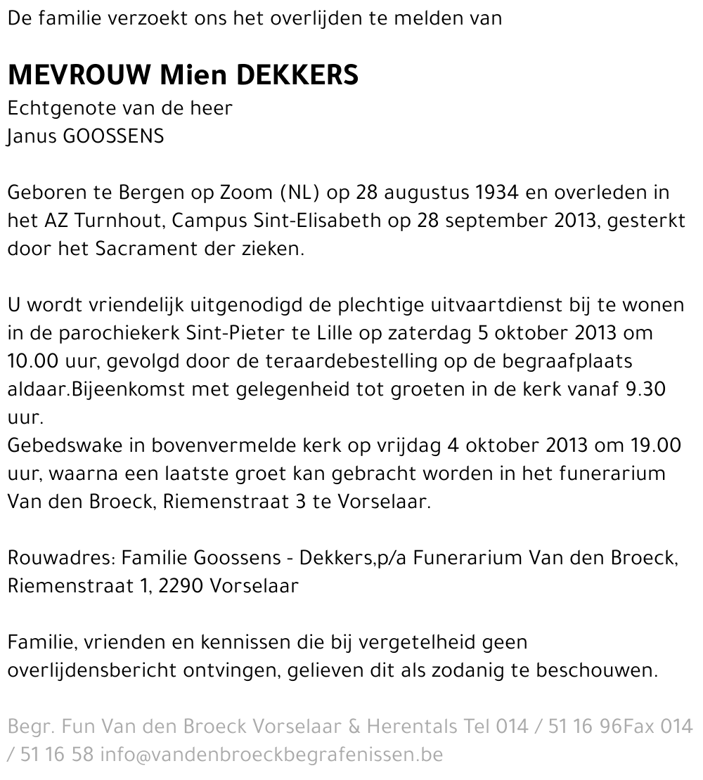 Mien Dekkers