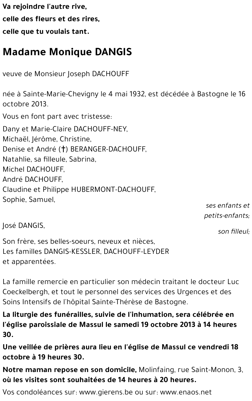 Monique DANGIS