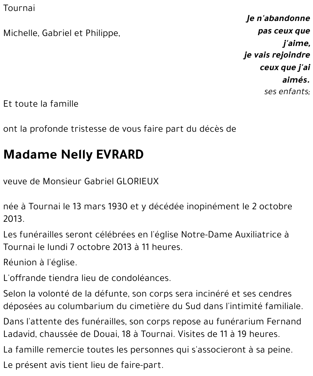 Nelly EVRARD