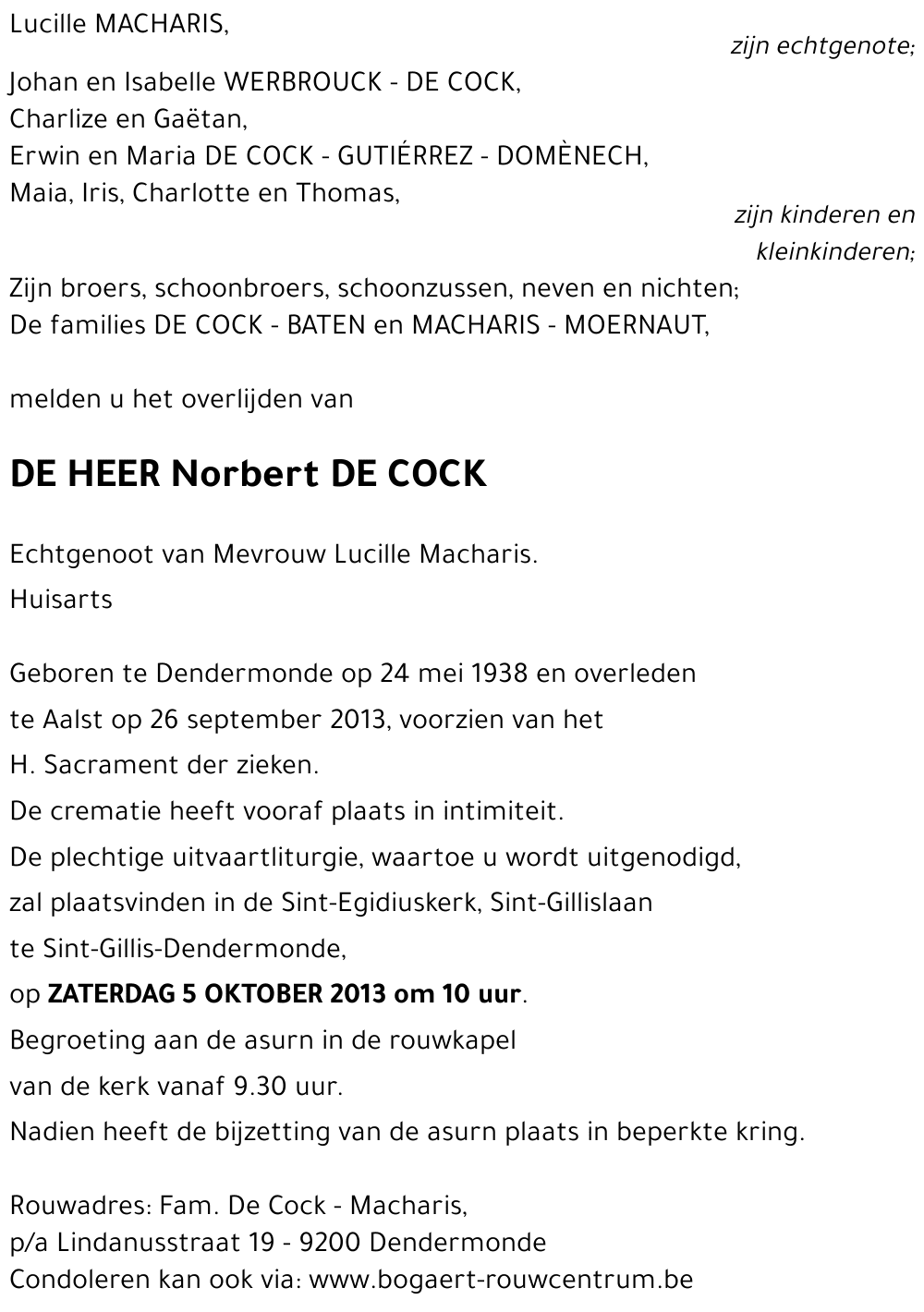 Norbert De Cock