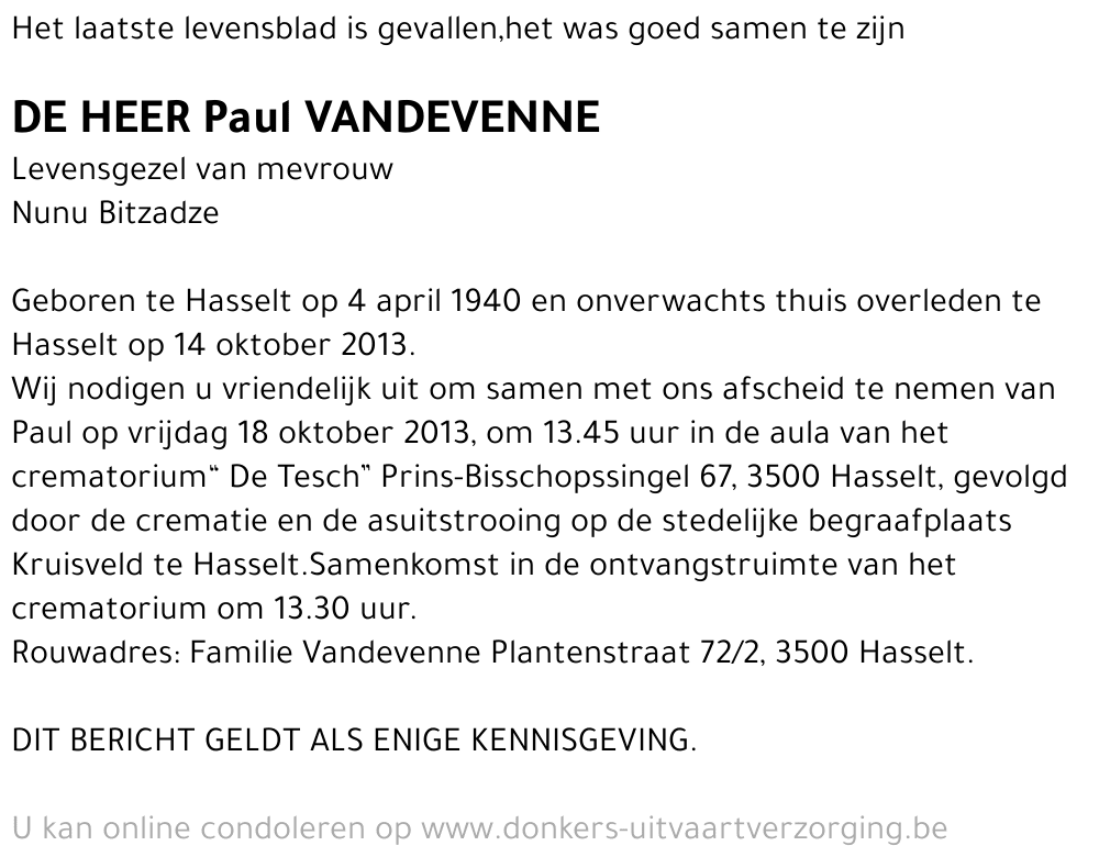 Paul Vandevenne